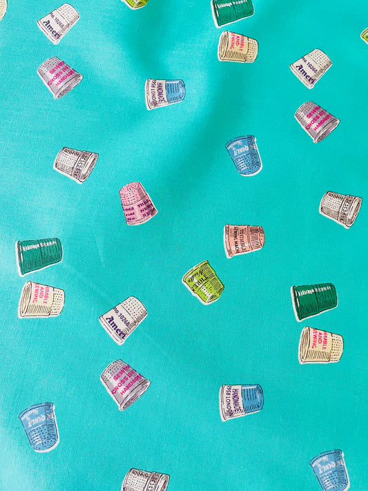 Suzuko Kosekt - Shiny Chintz thimble (turquoise)