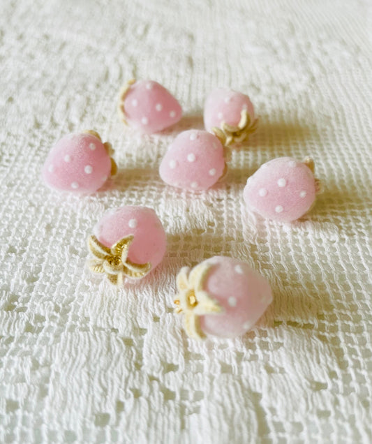 Zipper Charm -  sugar-frosty strawberry (pale pink)