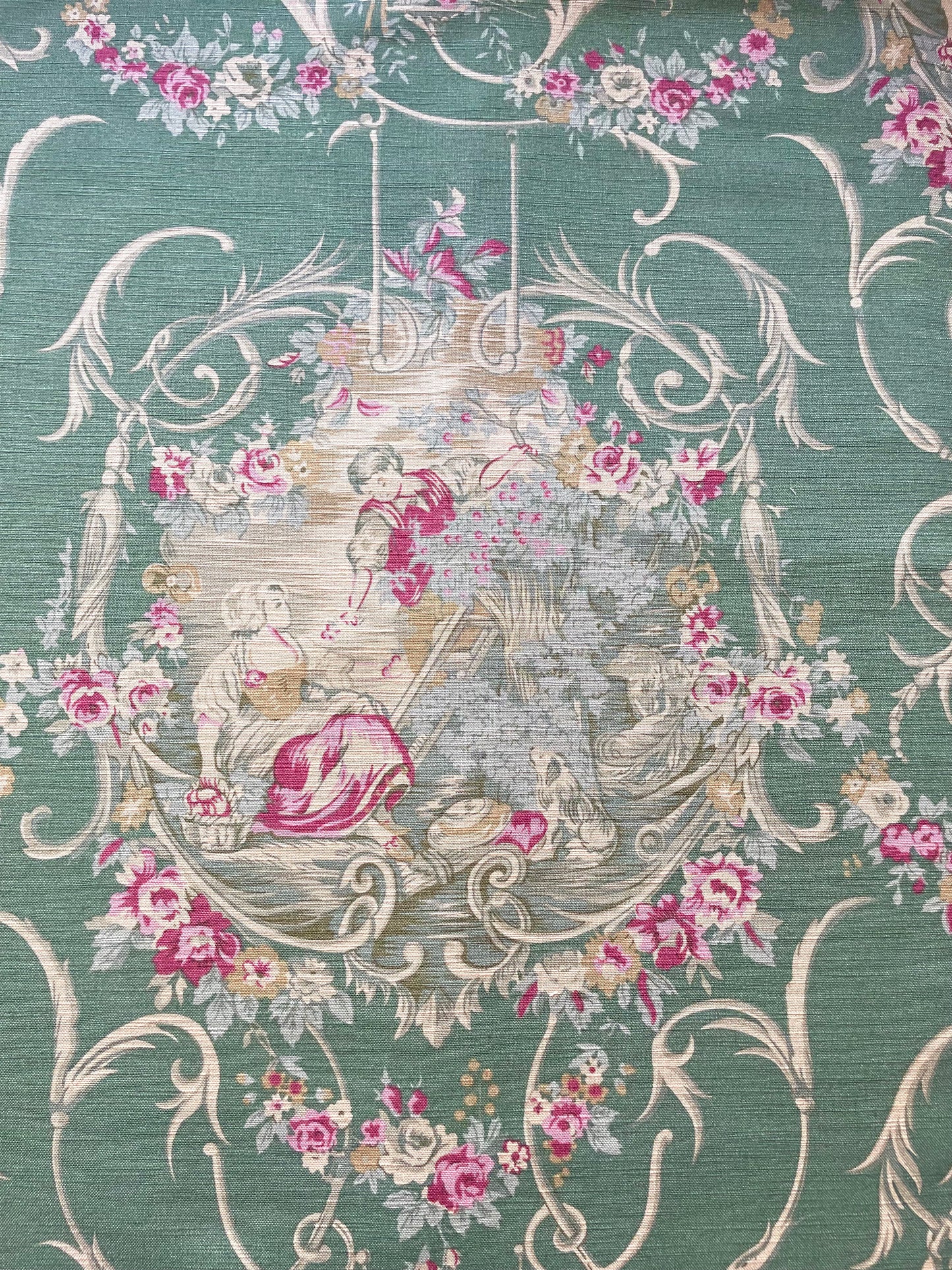Vintage Toile De Jouy - Countryside Life (green)