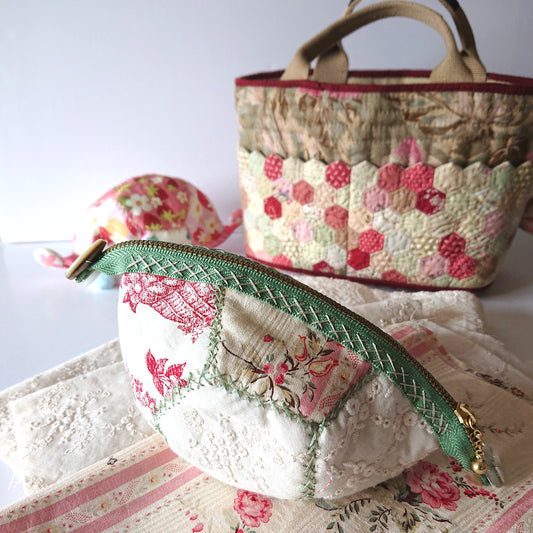 SEWING KIT -- Pentagon Pouch (Subtle Floral)