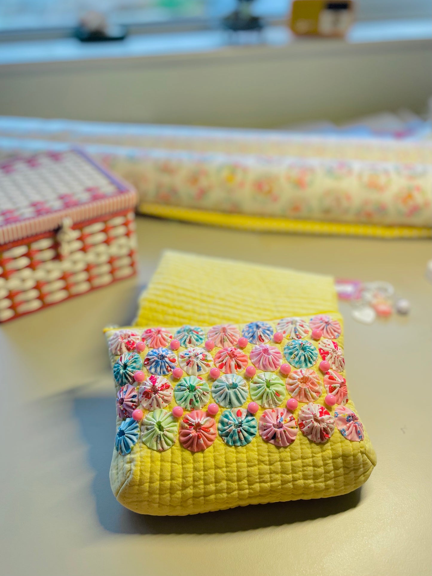 Sewing Kit - Yoyo (Suffolk Puff) Pouch