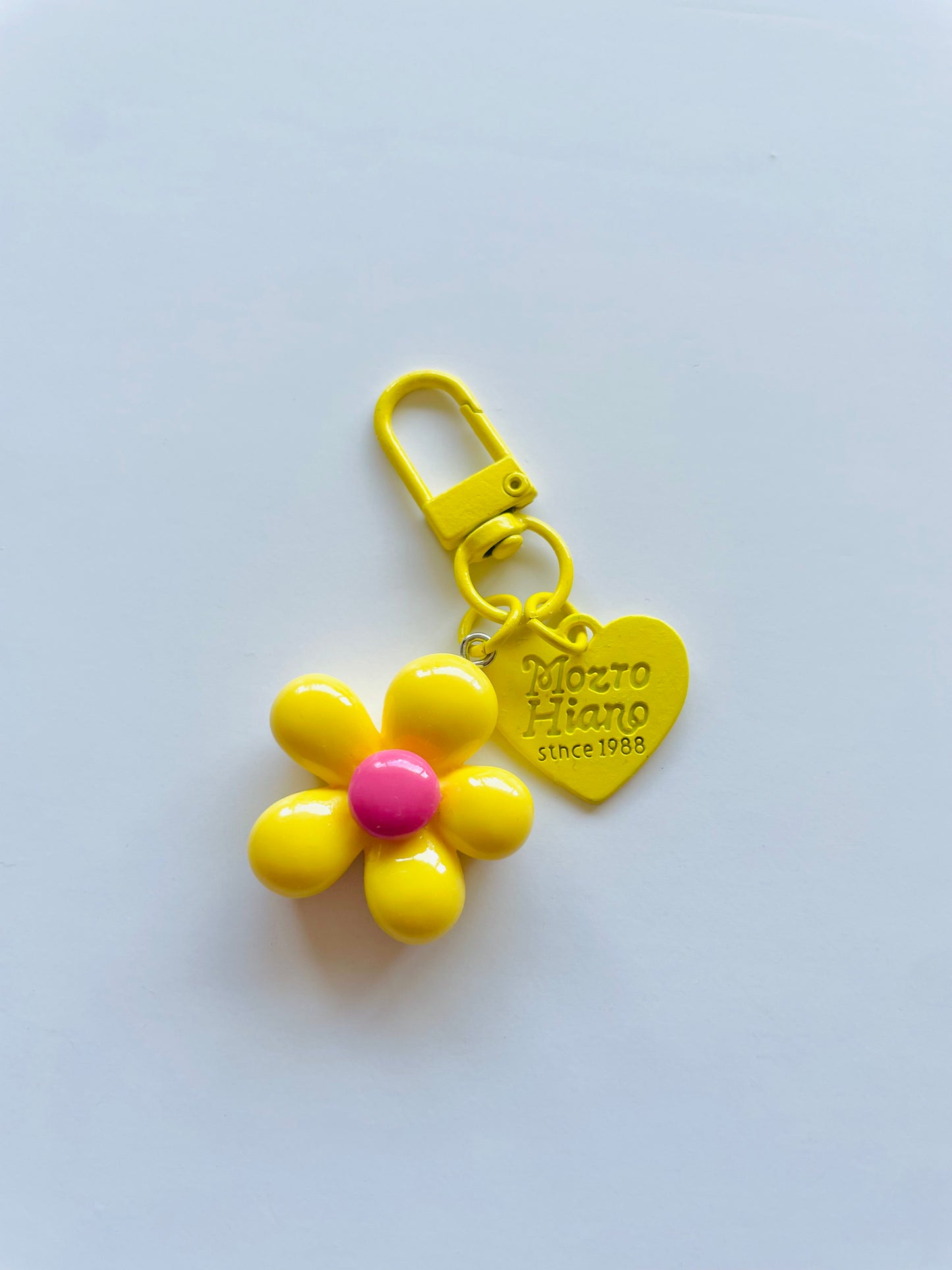 Zipper Charm -  Flower & Love (yellow)