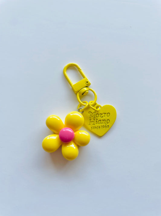 Zipper Charm - Flower & Love (yellow)