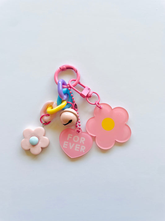 Zipper Charm - Forever Flower (pink)