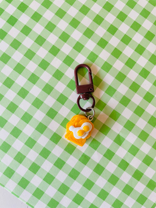 Zipper Charm -  Breakfast (egg on toast)