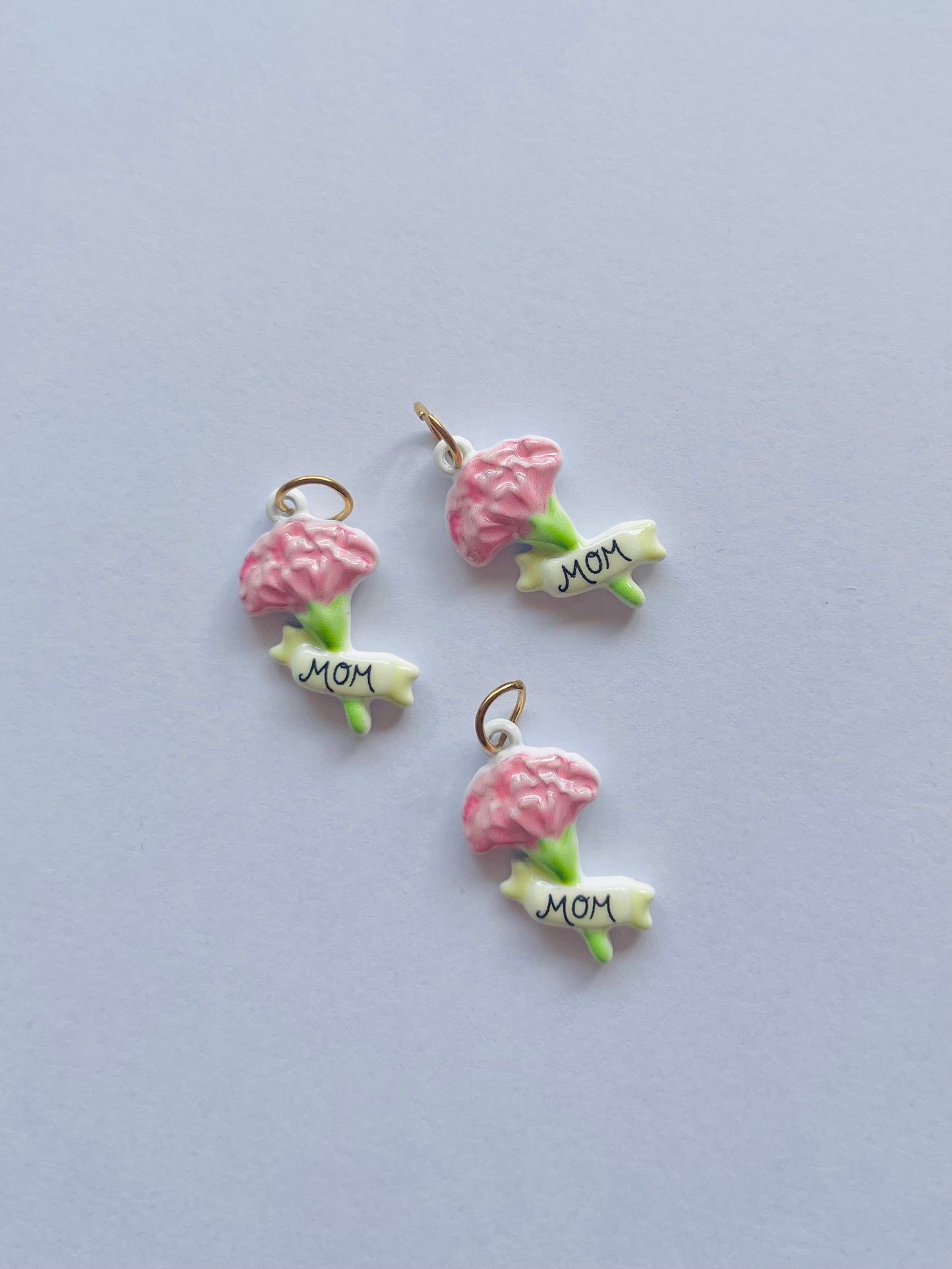 Zipper Charm -  Carnation