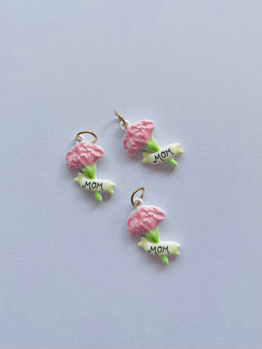 Zipper Charm -  Carnation