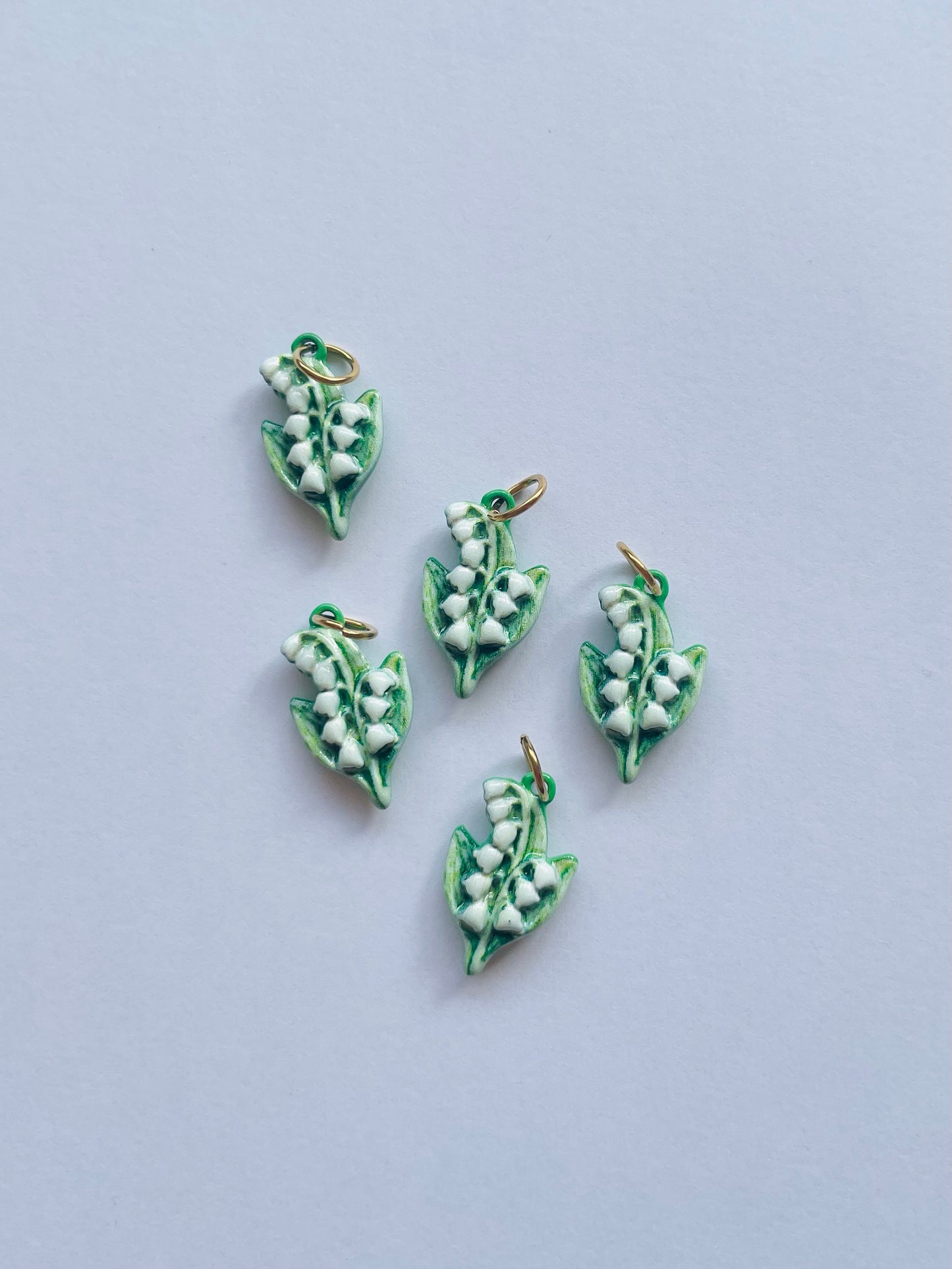 Zipper Charm -  lily of valley