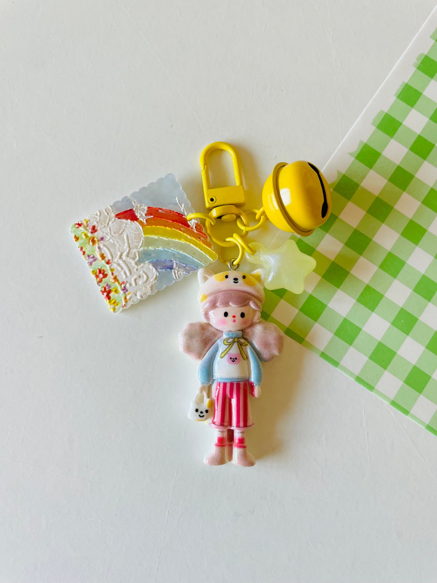 Zipper Charm -  lovely friend (yellow)