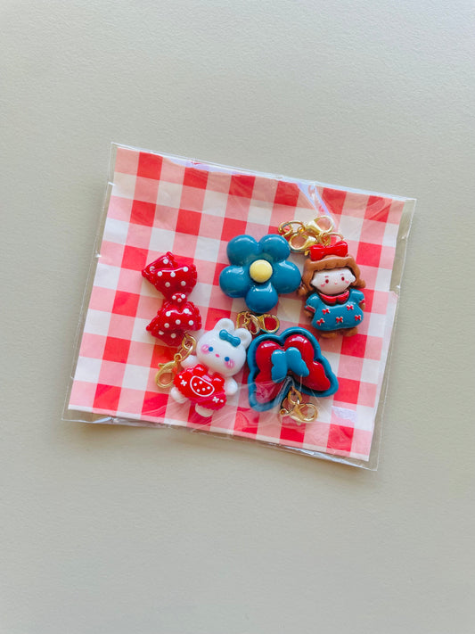 Zipper Charm -  Cute Friends 1 (5pcs)