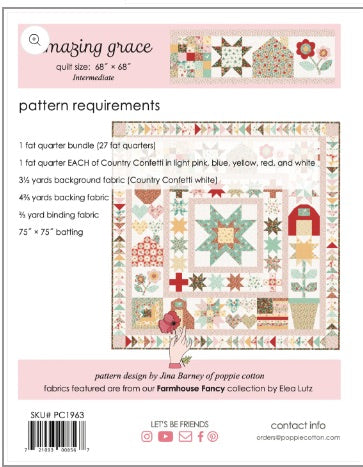 Quilt Pattern - Amazing Grace (Pre Order. Dispatching approx. mid December 2025)