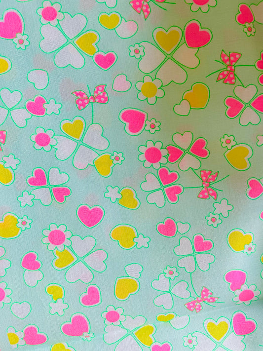 Antique Pink - Angel Garden (light green)