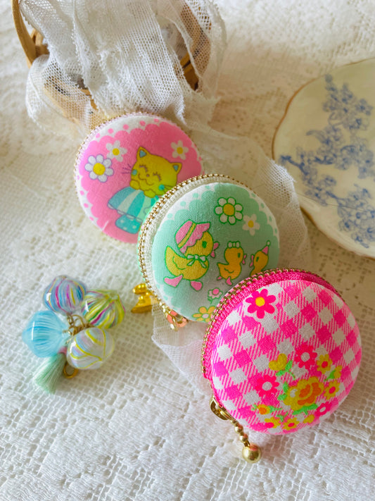 Sewing Kit - Mini Macaron Purse - Antique Pink set