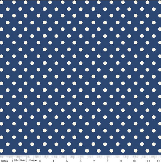 Cath Kidston® Signature Collection Button Spot Navy (C18374-NAVY)