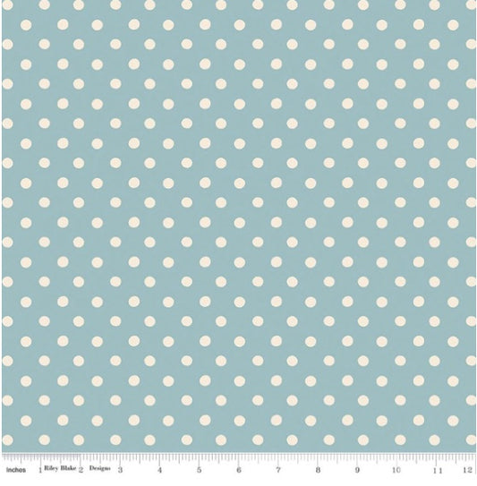 Cath Kidston® Signature Collection Button Spot Blue (C18374 - BLUE)