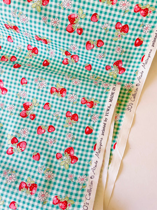 Atsuko Matsuyama - Check and Strawberry (green)