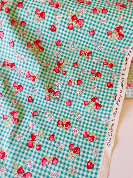 Atsuko Matsuyama - Check and Strawberry (green)