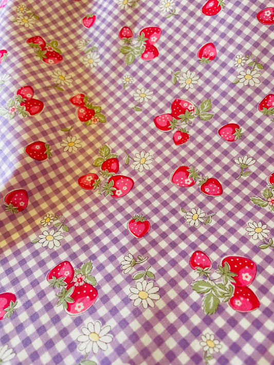 Atsuko Matsuyama - Check and Strawberry (purple)