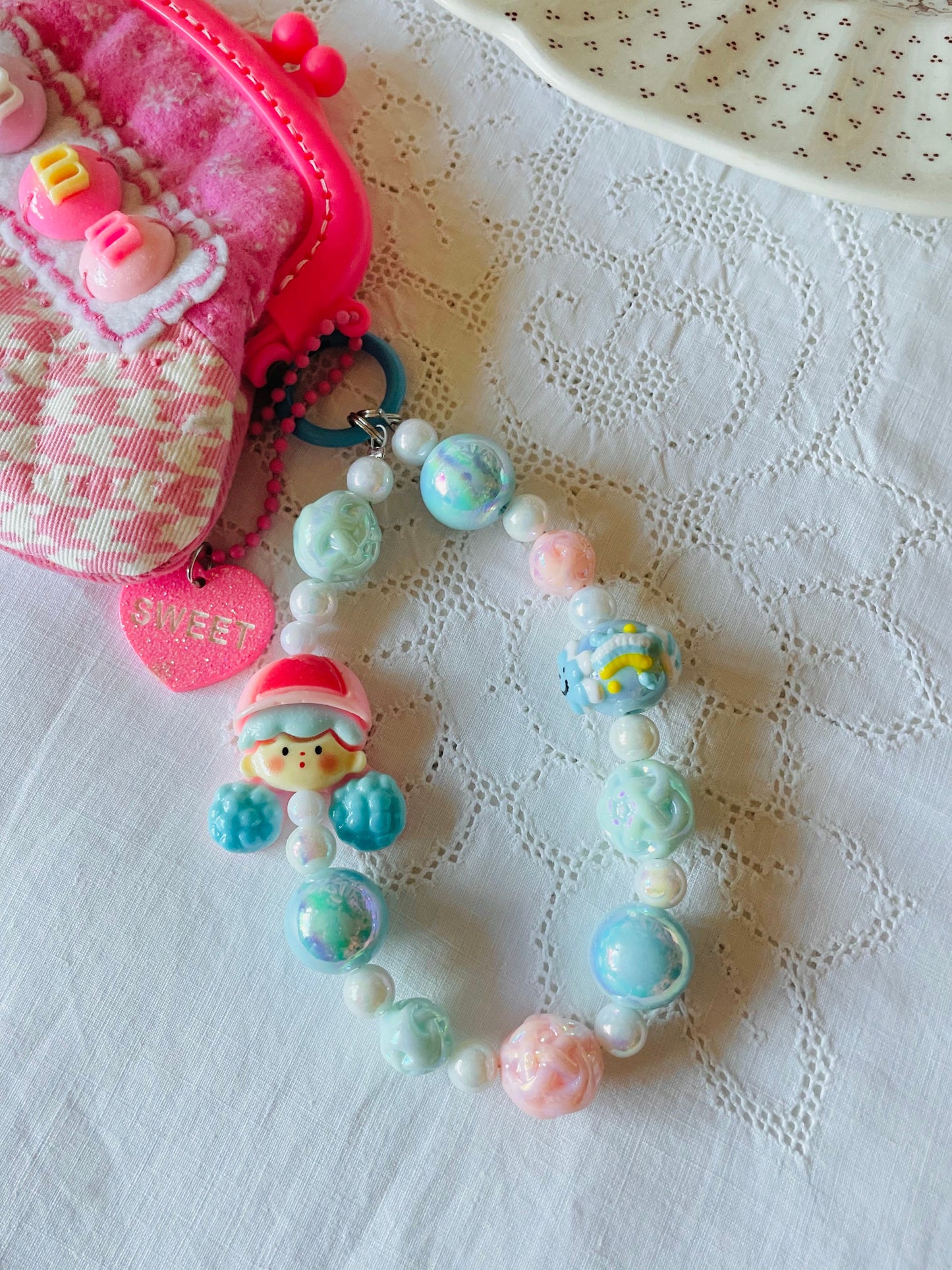 Zipper Charm -  Pretty Chain (blue)