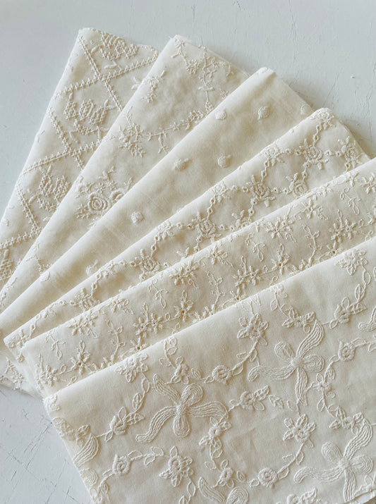 Embroidered Fabric mini Bundle (12 PCs)