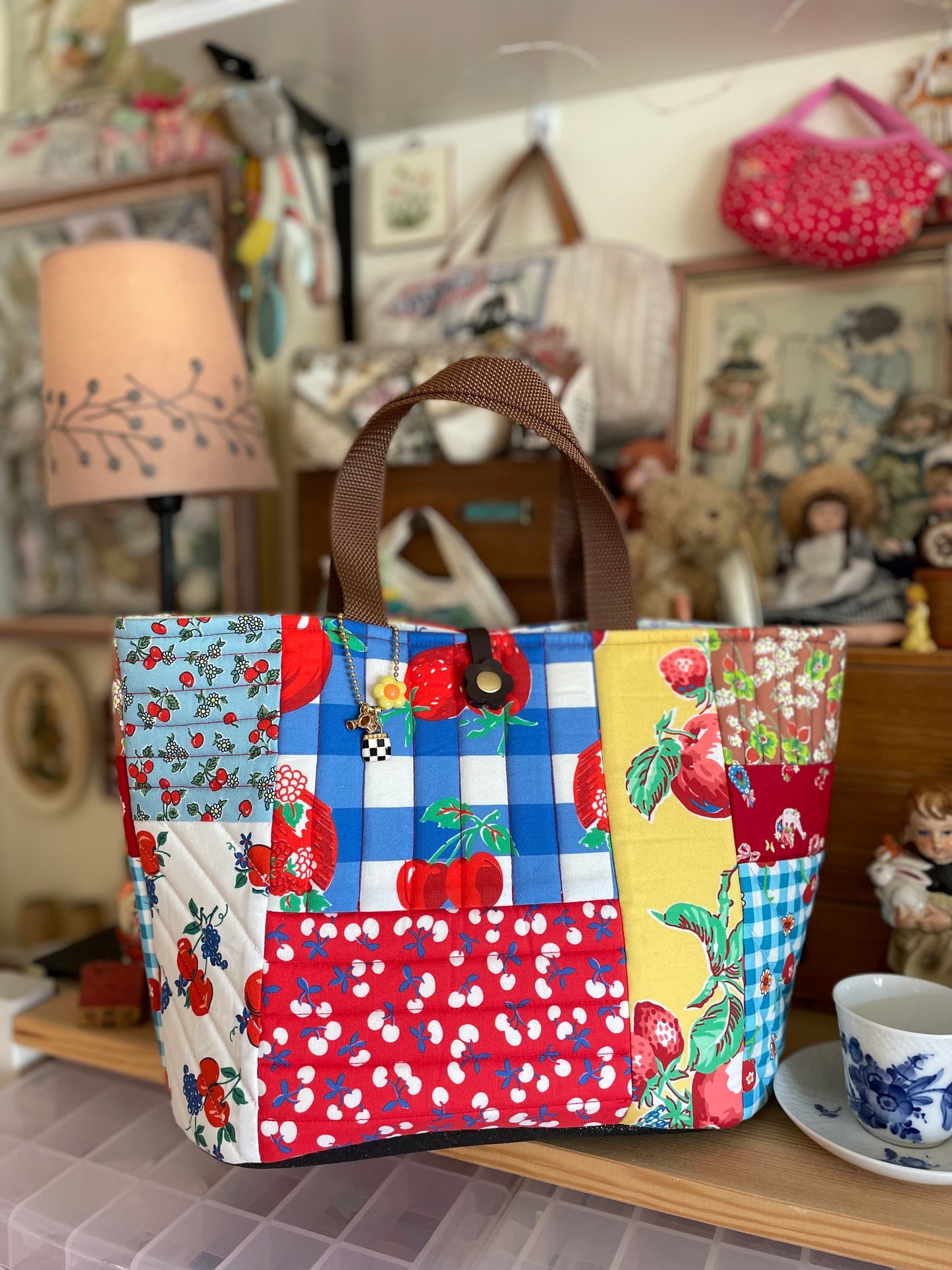 Sewing Kit -- Feedsack Tote