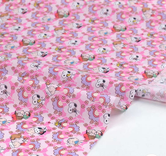 Liberty Japan+ Peanuts (snoopy) : Friendship Bloom (pink)
