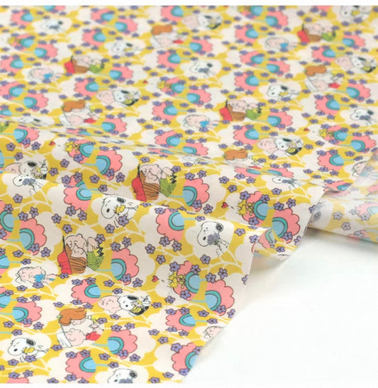 Liberty Japan+ Peanuts (snoopy) : Friendship Bloom (yellow)