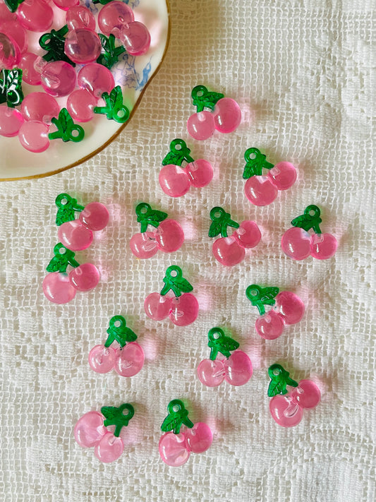 Zipper Charm - Classic Cherry (Pink Transparent )