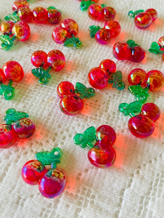 Zipper Charm - Classic Cherry (glitering red)