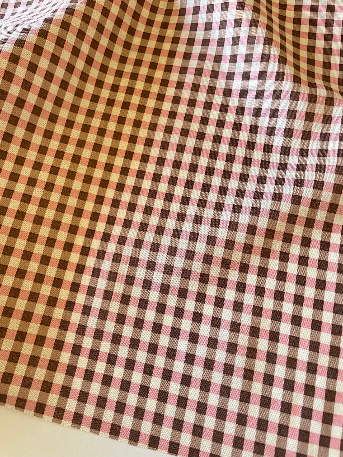 YUWA Basic Gingham - Brown/Pink