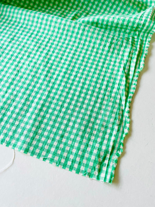 Green Gingham (washed effects)