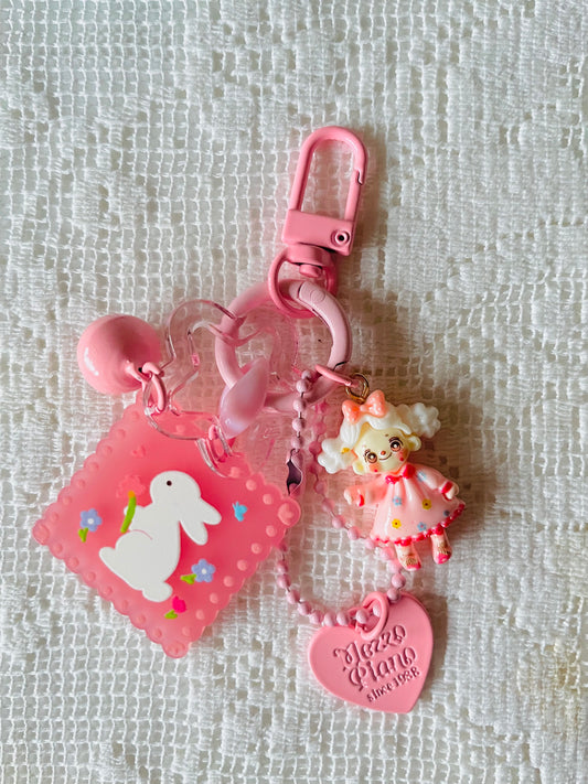 Zipper Charm -  sweet dolly charms (light pink)