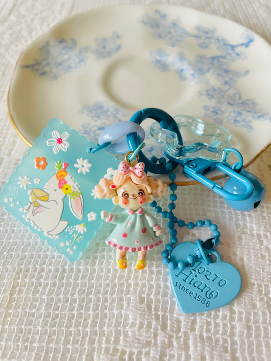 Zipper Charm -  sweet dolly charms (blue)