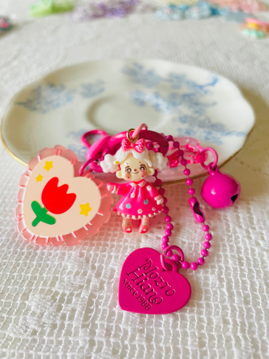 Zipper Charm -  sweet dolly charms (pink)