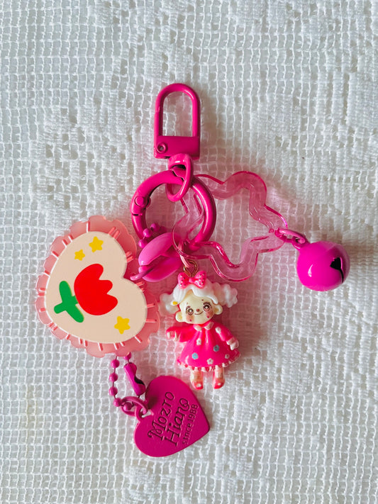 Zipper Charm -  sweet dolly charms (pink)
