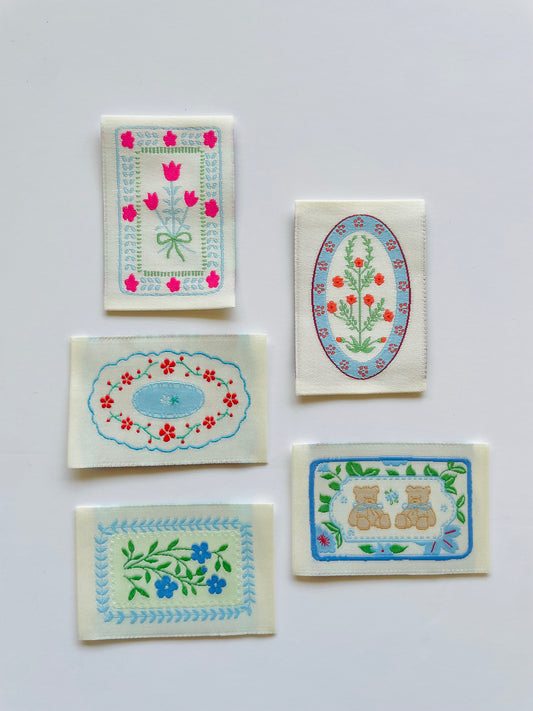 Sewing Label - Porcelain 2 (5pcs)