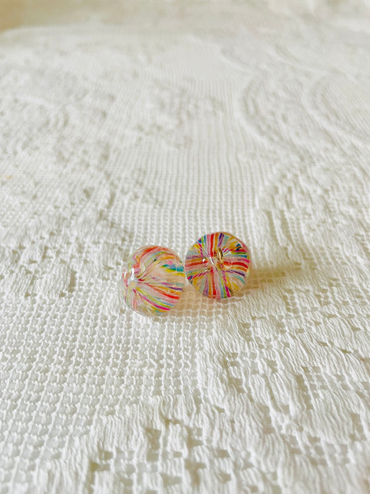 Zipper Charm - candy ball (lantern - colourful strip)