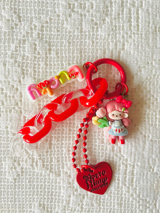 Zipper Charm -  Little florist