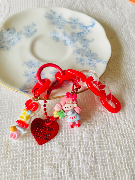 Zipper Charm -  Little florist