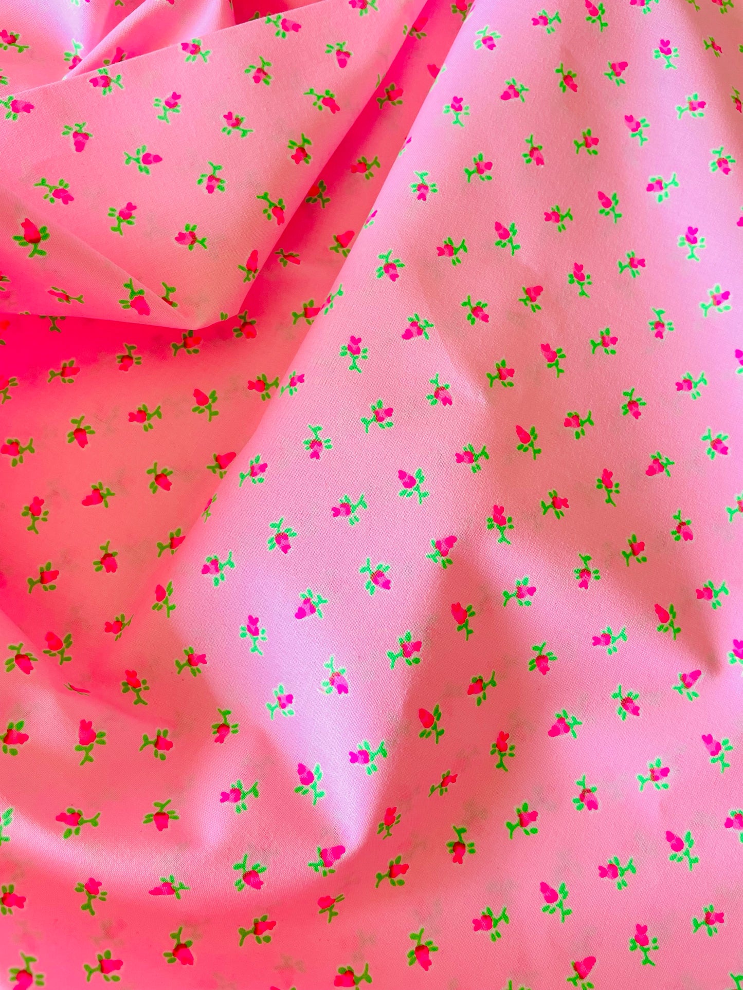 Antique Pink - Lottie (sweet pink with neon green leaves)