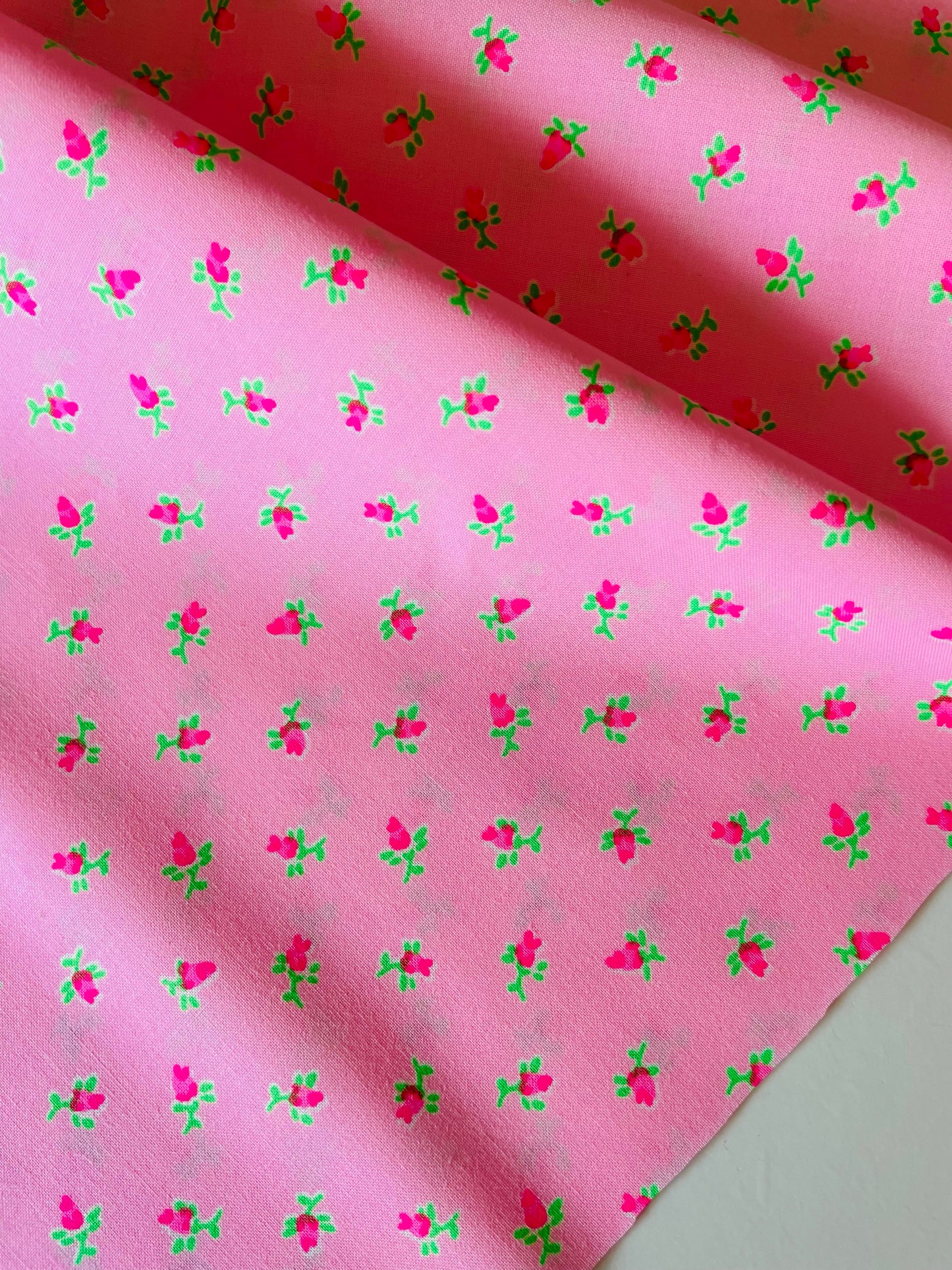 Antique Pink - Lottie (sweet pink with neon green leaves)