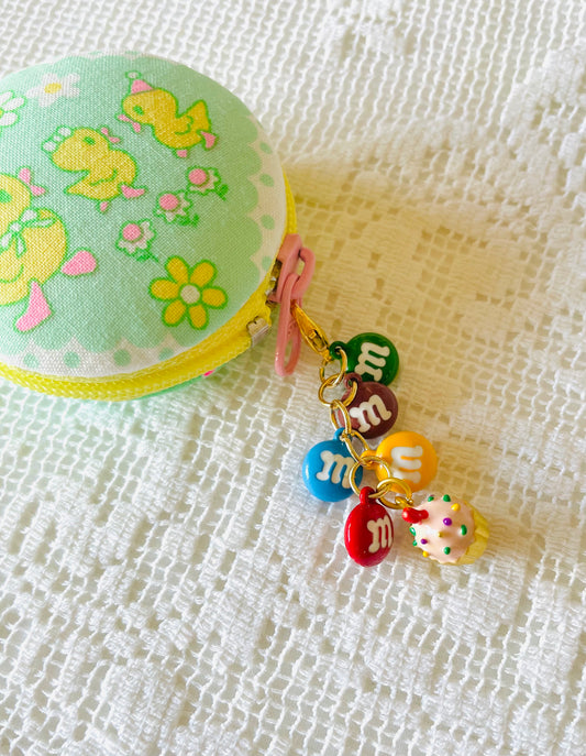 Zipper Charm -  Sweet M&M beans