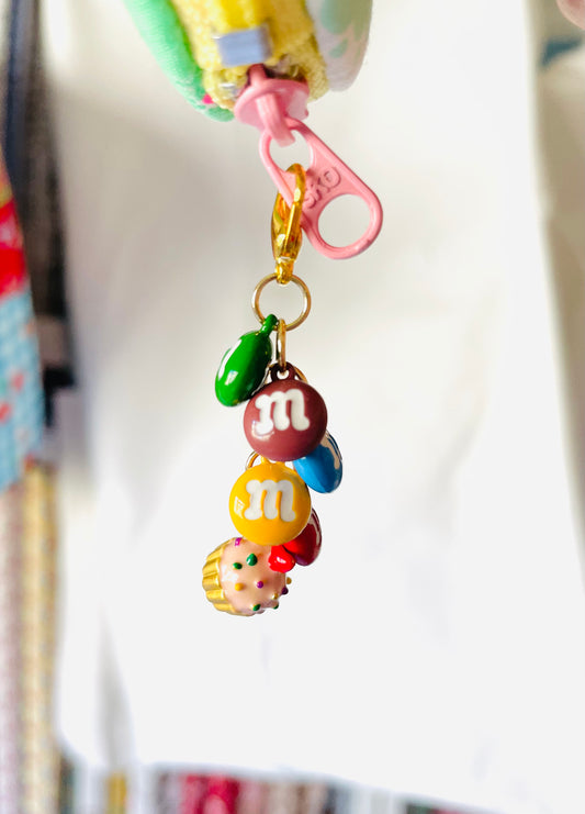 Zipper Charm -  Sweet M&M beans