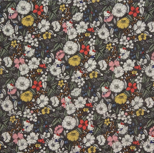 Liberty Japan - Hello Kitty - Meadow (black)