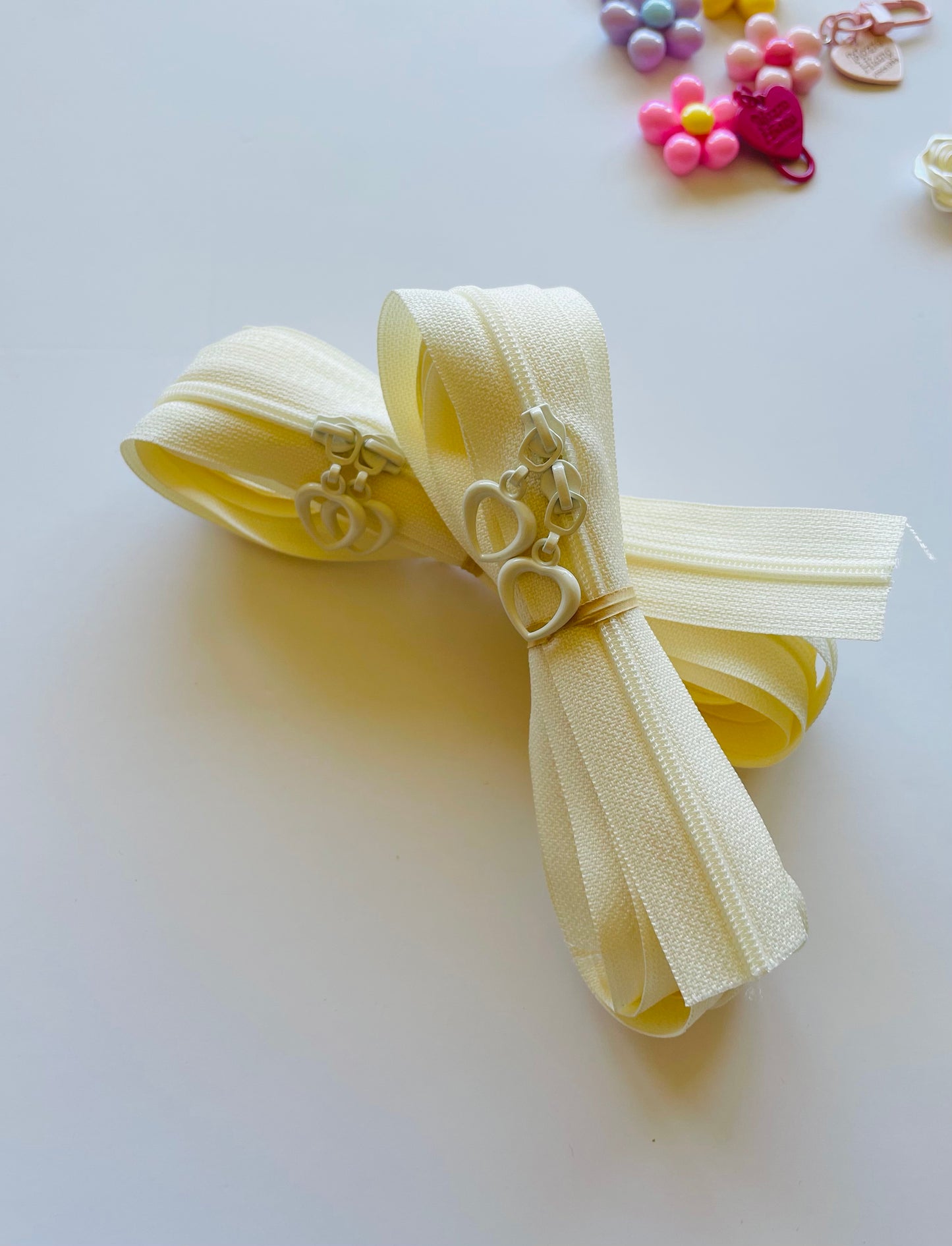 Continuous zipper set (off white)