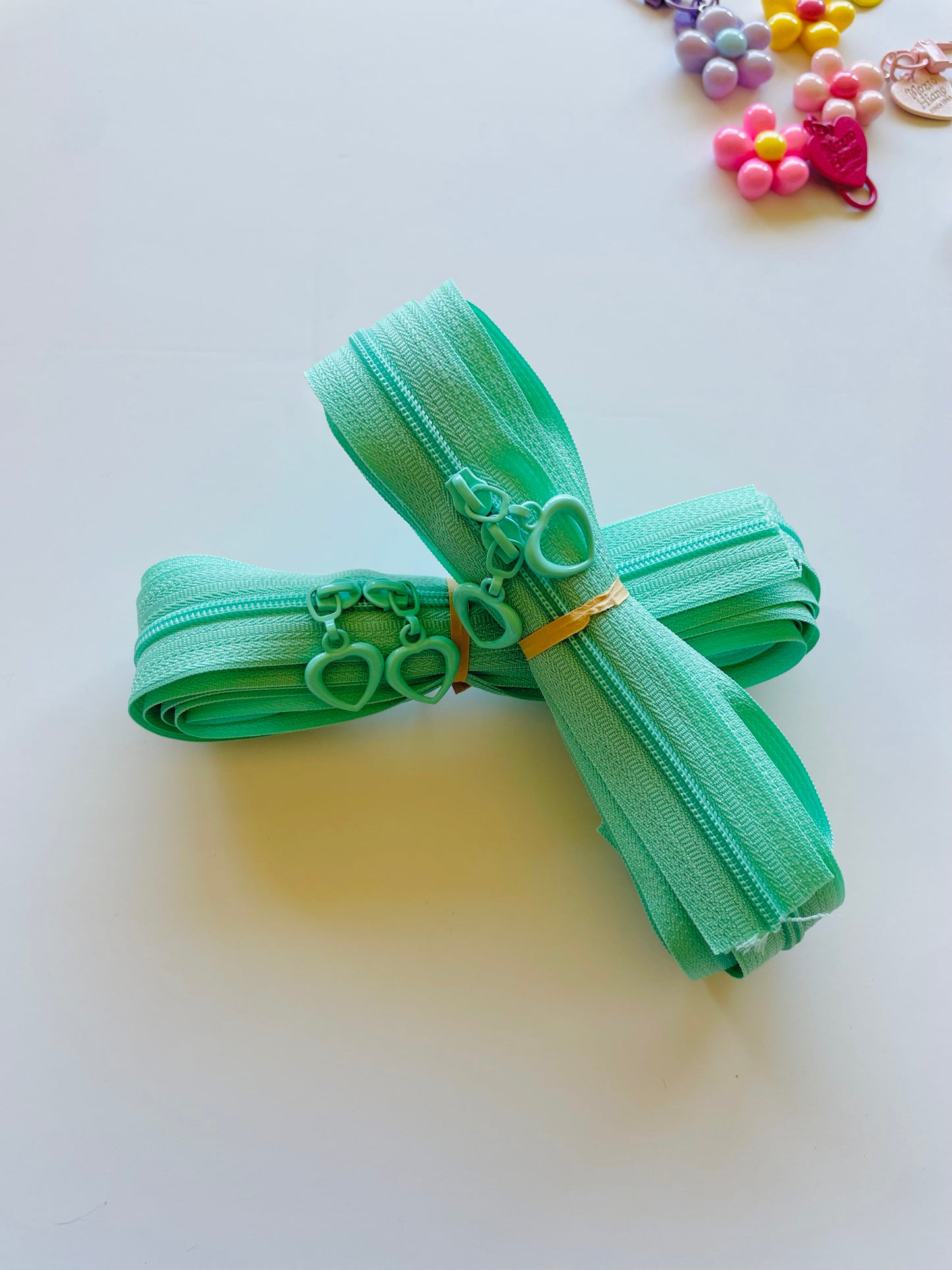 Continuous zipper set (turquoise)