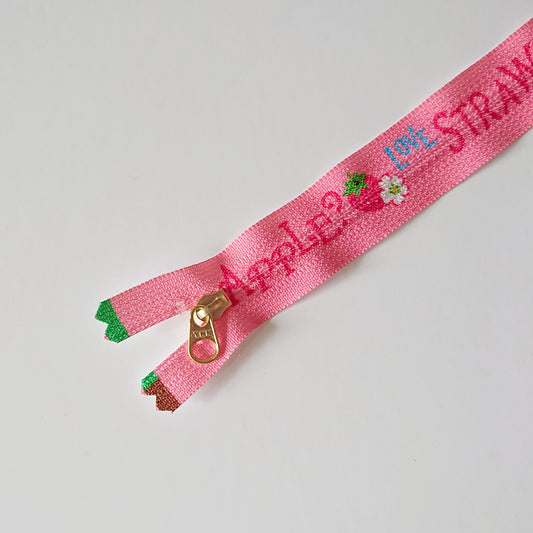 Atsuko Matsuyama's printed zipper (pink) (20cm/8in)