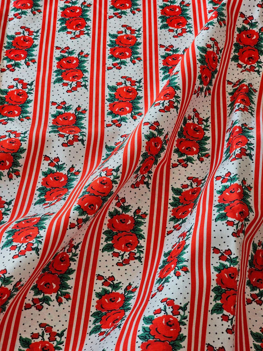 !! PRE ORDER !! Feedsack by Momnson- Floral Lace (red)