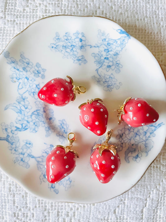 Zipper Charm -  shining strawberry (red)