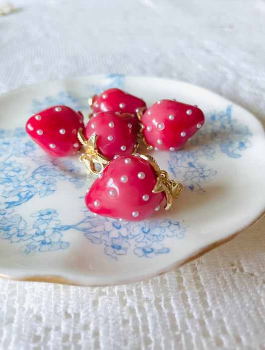 Zipper Charm -  shining strawberry (red)